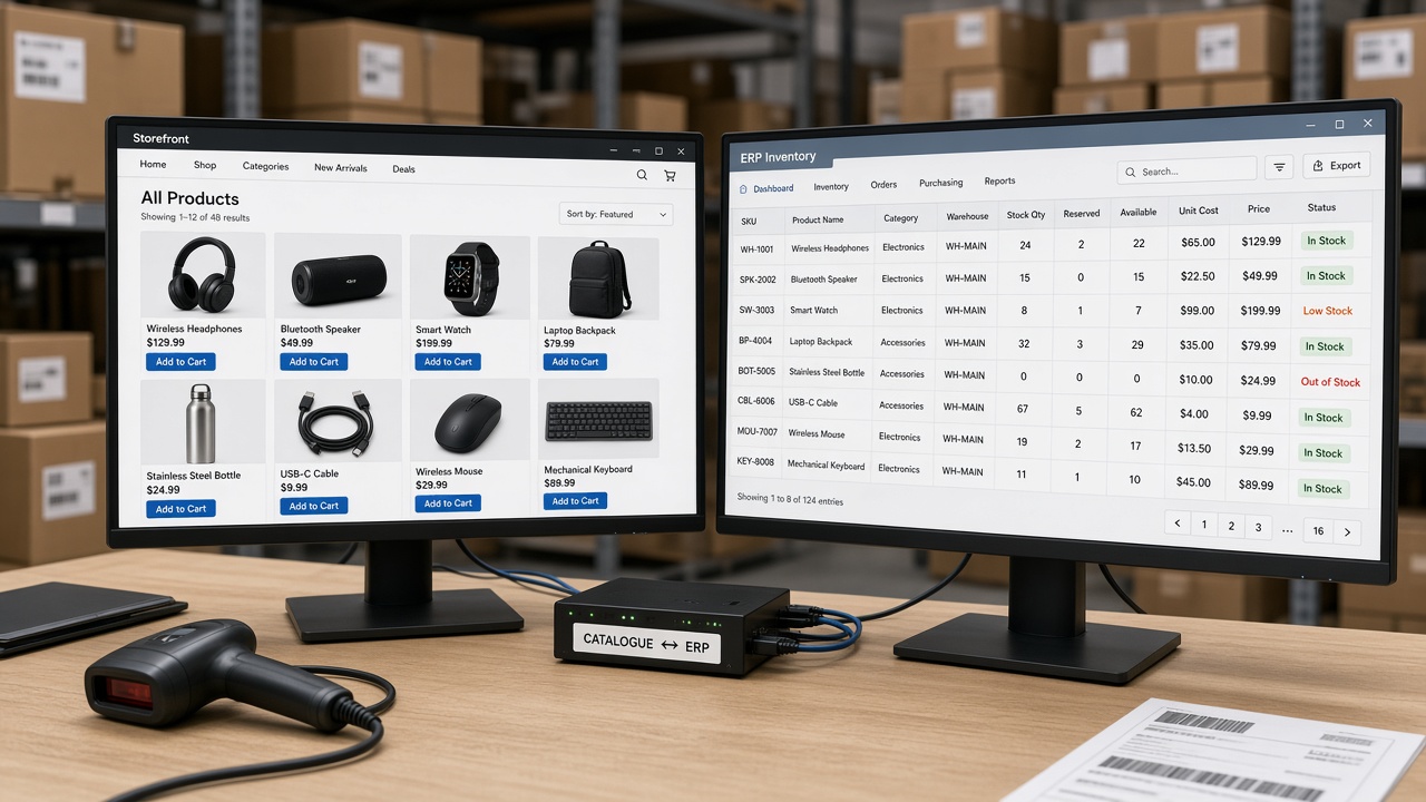 Ecommerce ERP integration: one catalogue, every channel